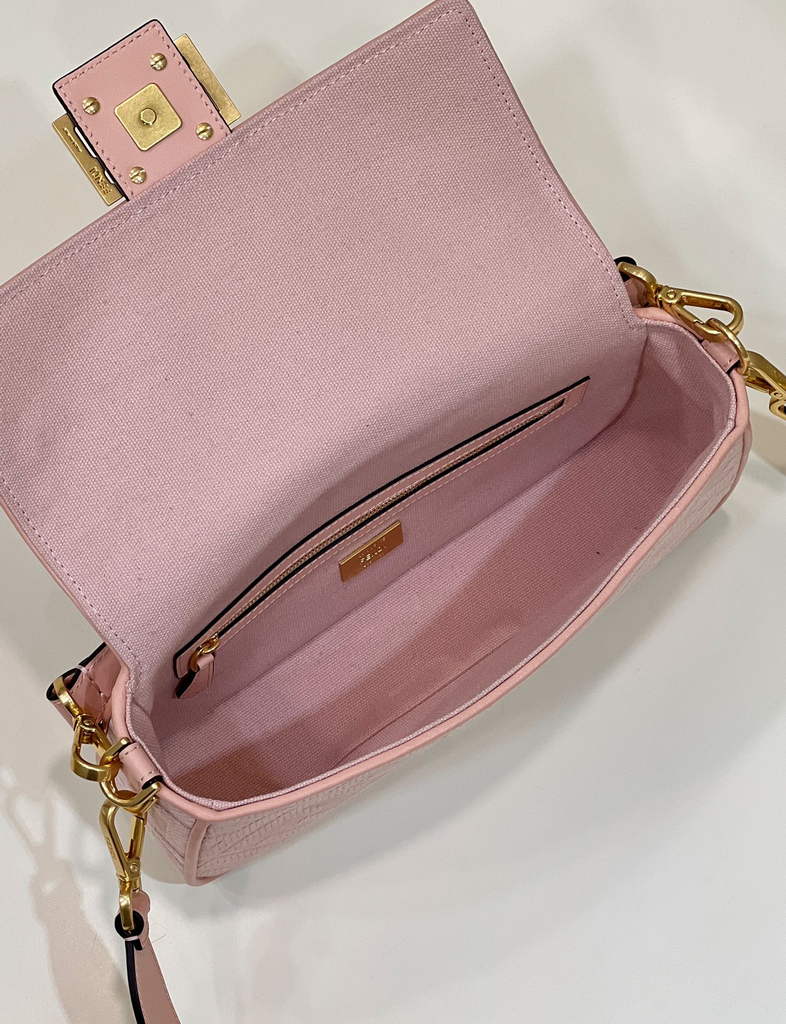 Fendi 8BR600 Baguette Pink FF canvas bag - Default Title - View 9
