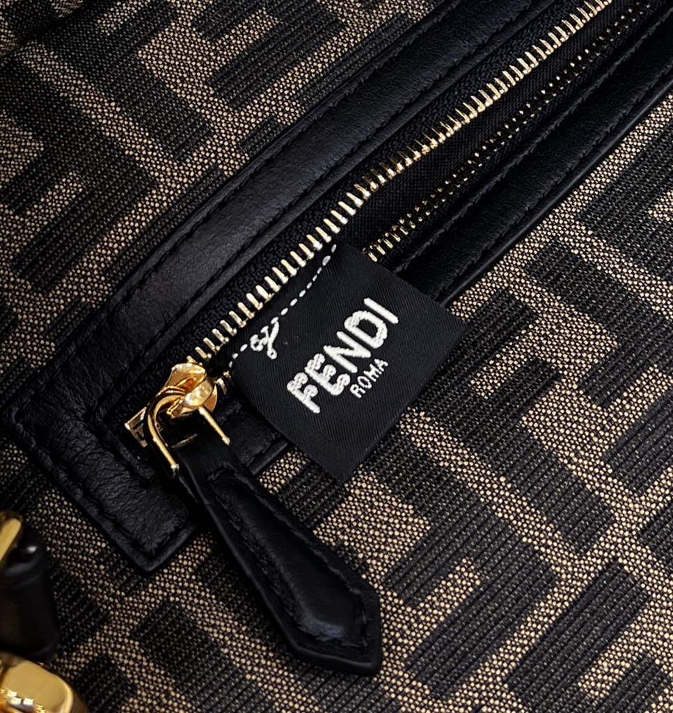 Fendi 8BR600 Baguette crocheted FF with Black raffia back - Default Title - View 8