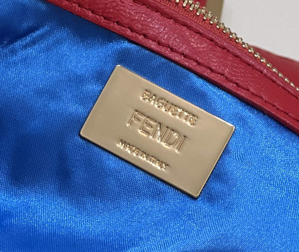 Fendi 8BR600 Baguette Red sequin and leather bag - Default Title - View 8