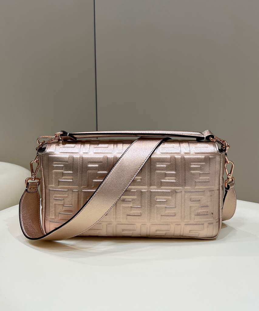 Fendi 8BR771 Baguette Large Rose Gold leather bag - Default Title - View 3