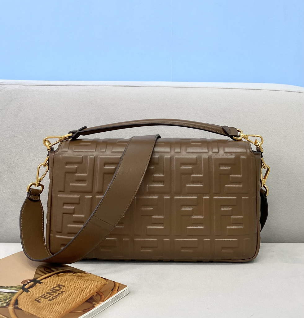 Fendi 8BR771 Baguette Large Brown leather bag - Default Title - View 2