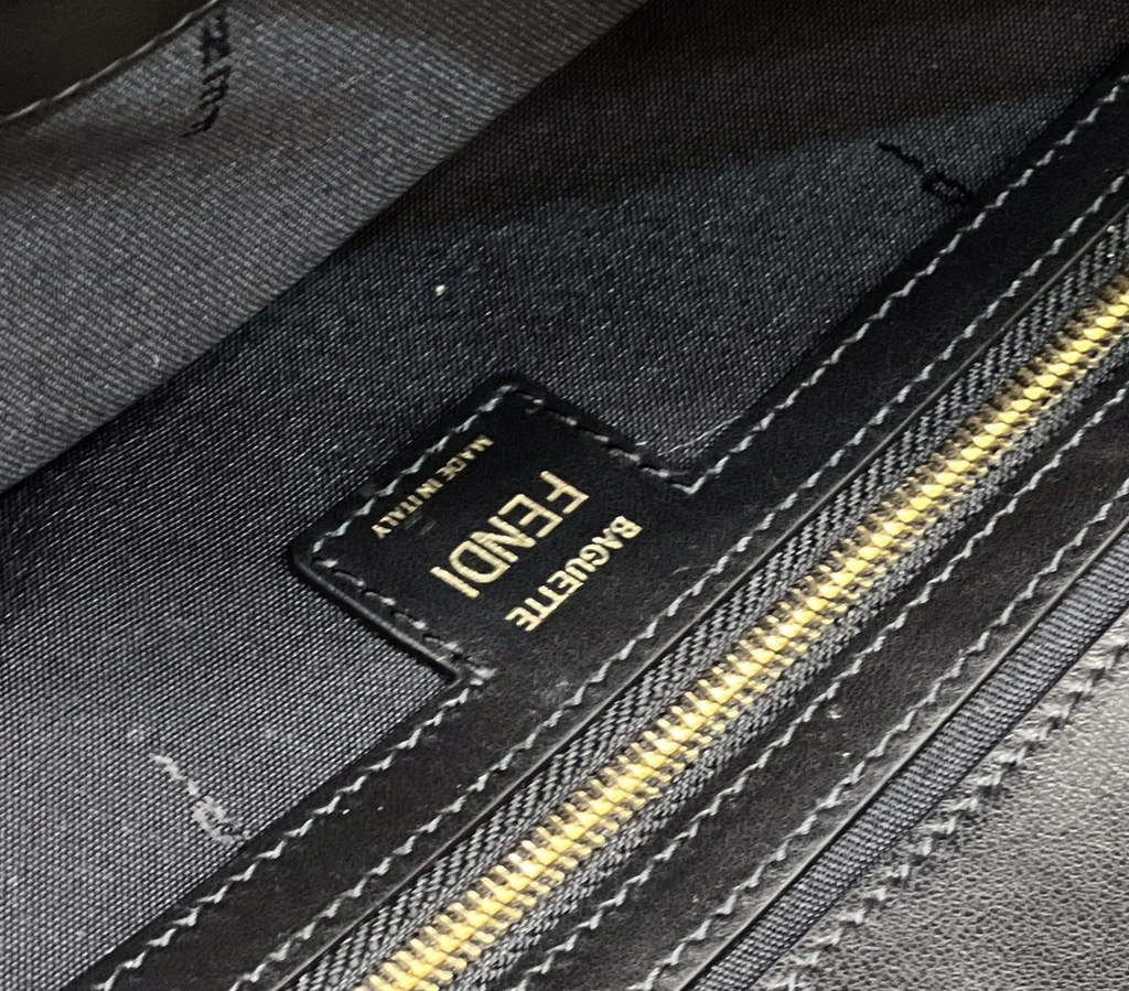 Fendi 8BR771 Baguette Large Black leather bag - Default Title - View 6
