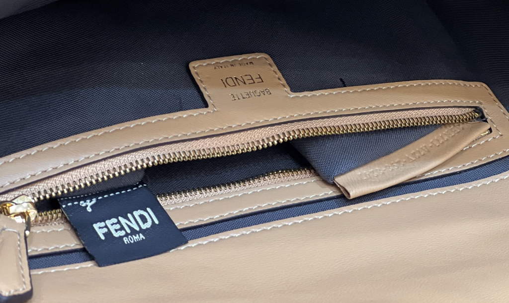 Fendi 8BR771 Baguette Large Dark Beige leather bag - Default Title - View 5