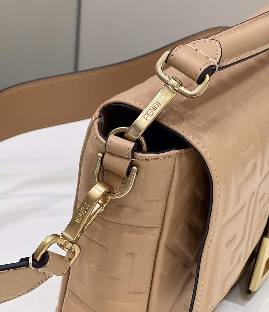 Fendi 8BR771 Baguette Large Dark Beige leather bag - Default Title - View 6