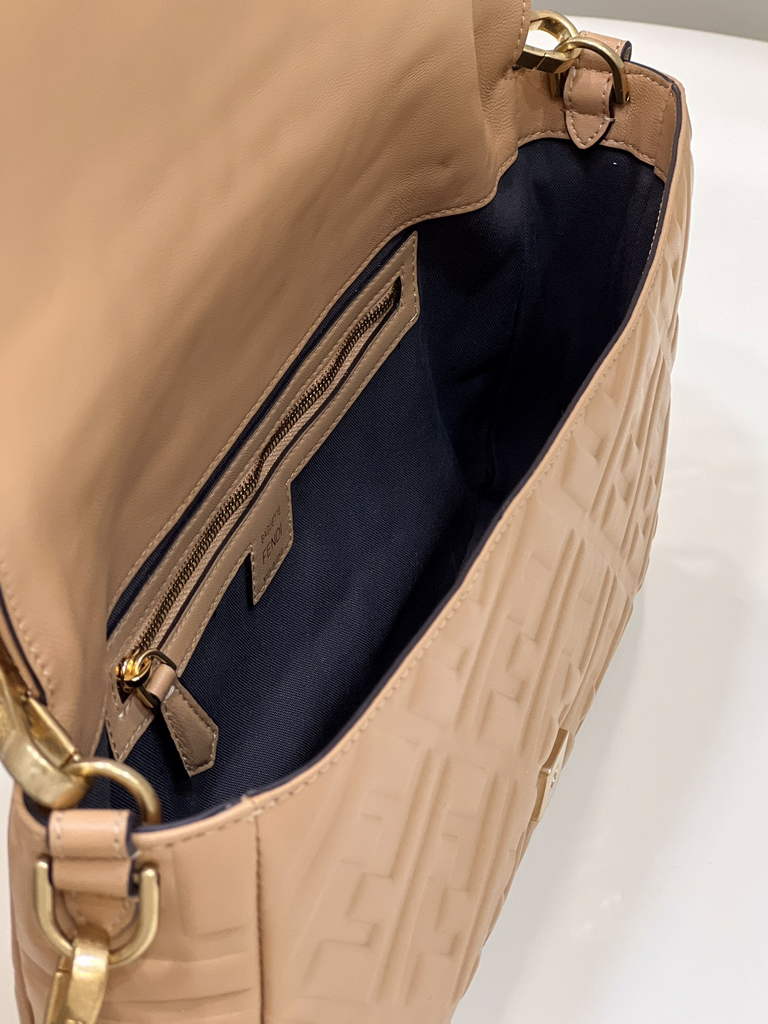 Fendi 8BR771 Baguette Large Dark Beige leather bag - Default Title - View 9