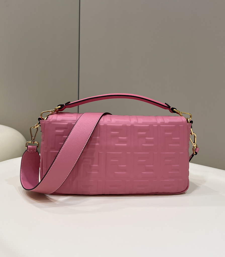 Fendi 8BR771 Baguette Large leather bag in pink - Default Title - View 2