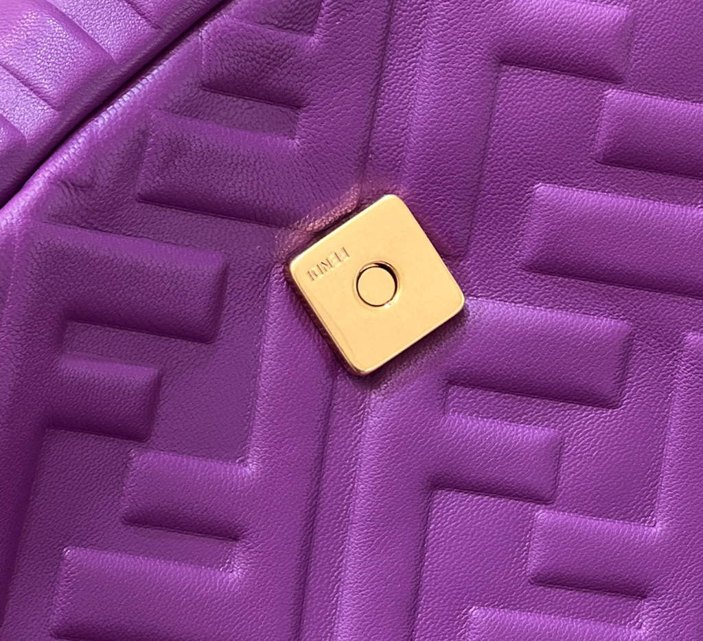 Fendi 8BR771 Baguette Large Purple leather bag - Default Title - View 5