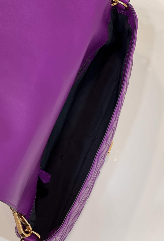 Fendi 8BR771 Baguette Large Purple leather bag - Default Title - View 8