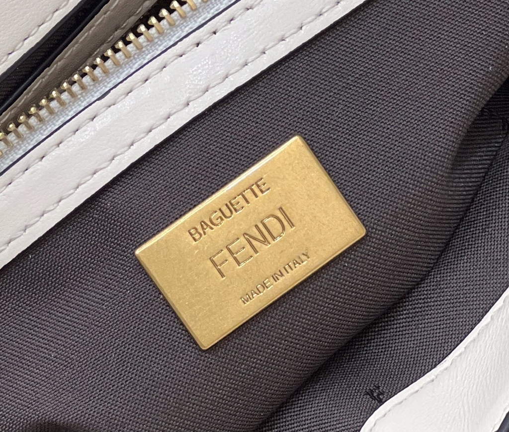 Fendi 8BR783 Baguette Chain White nappa leather bag - Default Title - View 7