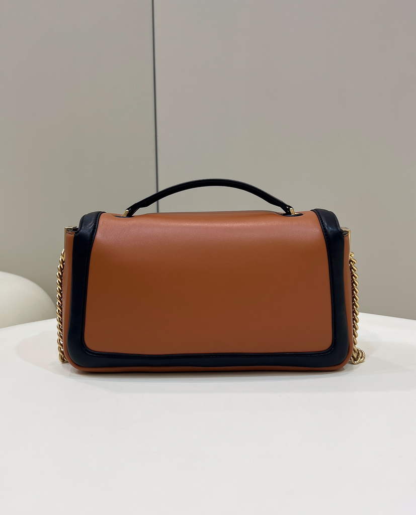 Fendi 8BR783 Baguette Chain Brown nappa leather bag - Default Title - View 3