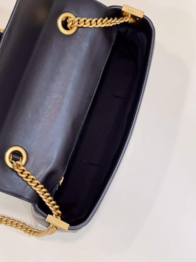 Fendi 8BR783 Baguette Chain Black nappa leather bag - Default Title - View 10