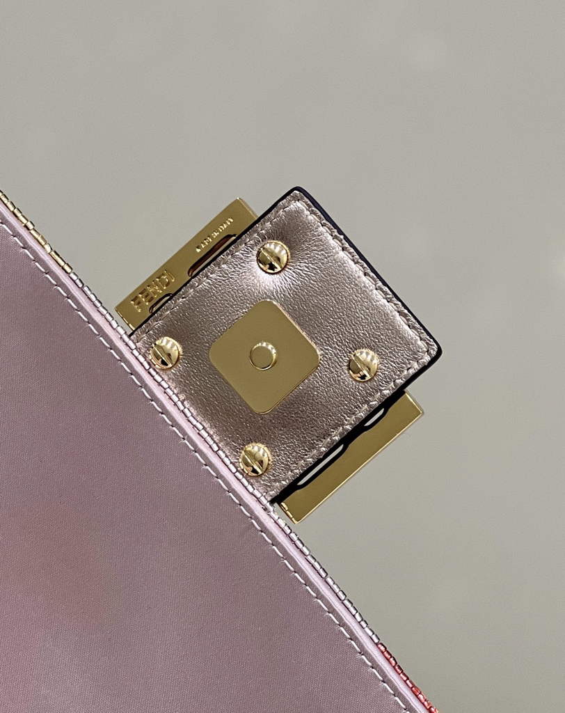 Fendi 8BR792 Baguette 1997 Copper-colored leather and sequinned bag - Default Title - View 6