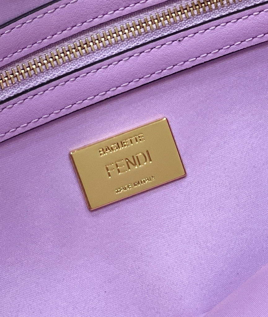 Fendi 8BR792 Baguette 1997 Purple leather and sequinned bag - Default Title - View 8