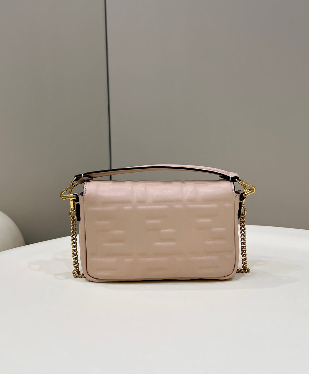 Fendi 8BS017 Baguette Mini leather bag dark beige - Default Title - View 3