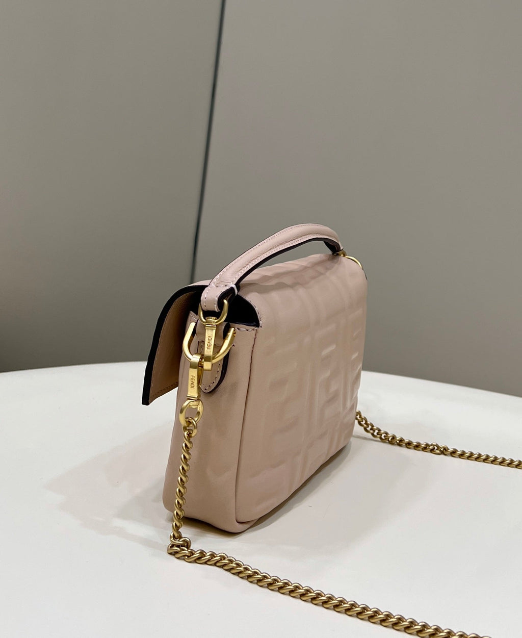 Fendi 8BS017 Baguette Mini leather bag dark beige - Default Title - View 4