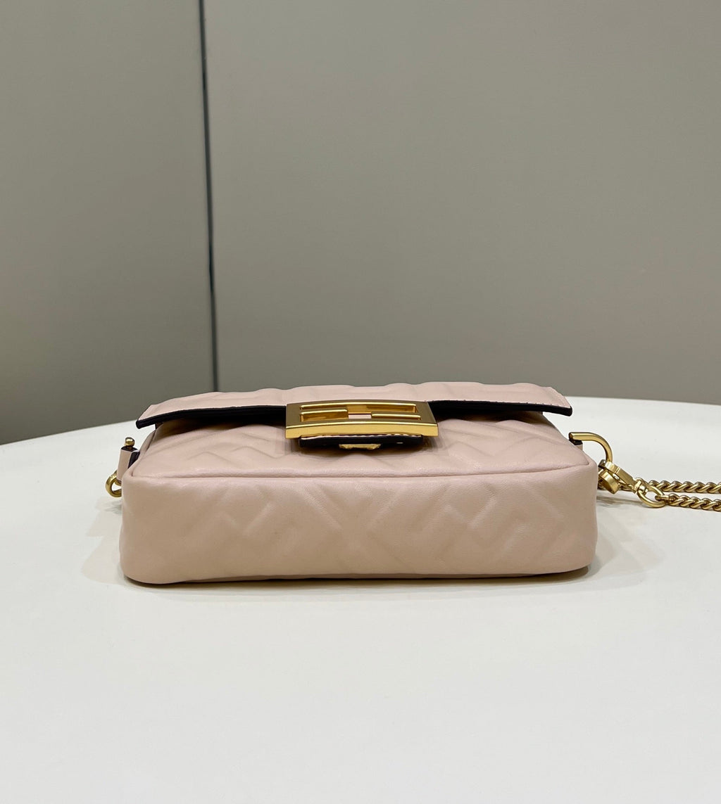 Fendi 8BS017 Baguette Mini leather bag dark beige - Default Title - View 5