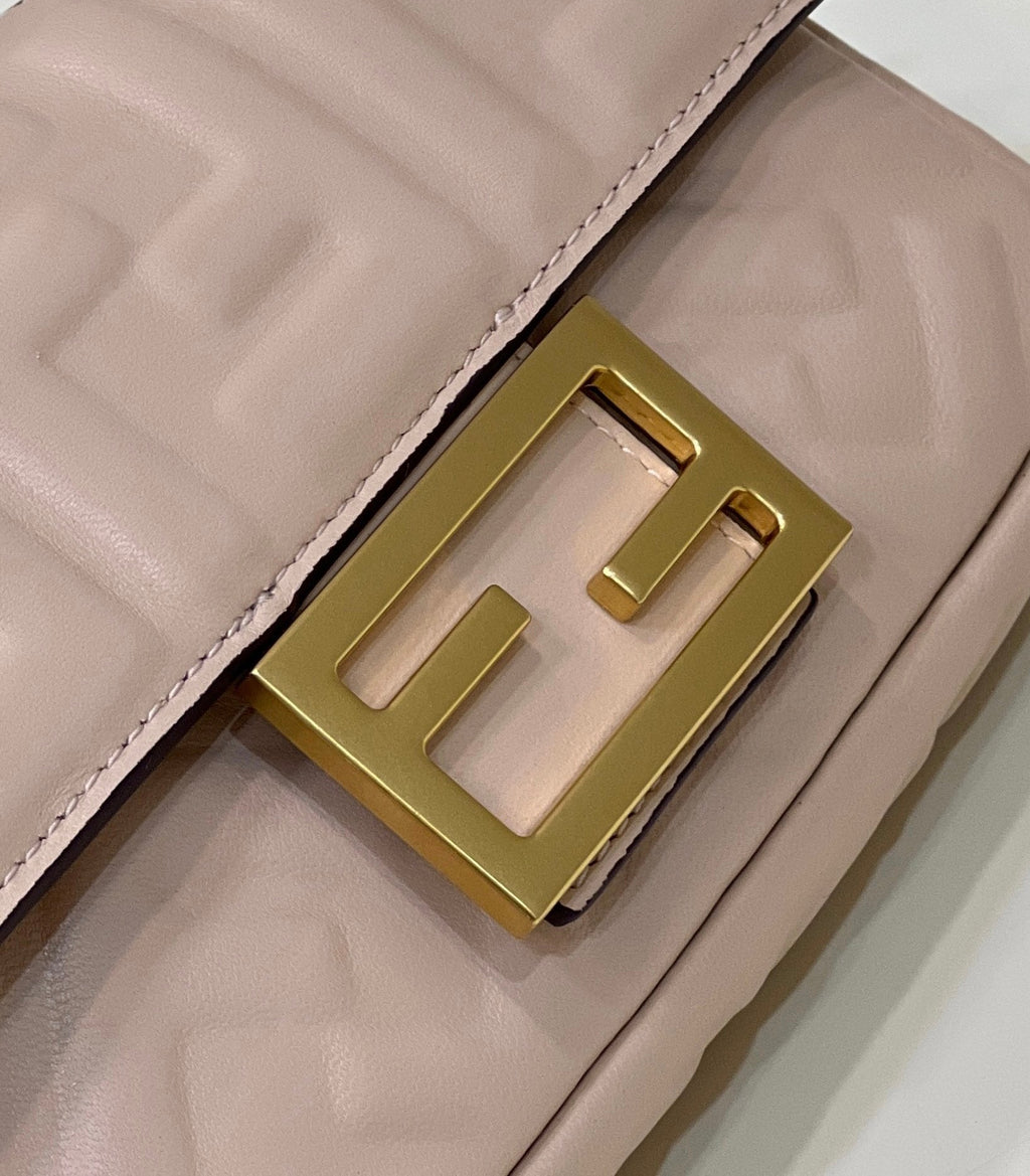 Fendi 8BS017 Baguette Mini leather bag dark beige - Default Title - View 6
