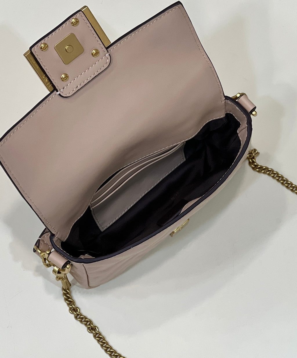 Fendi 8BS017 Baguette Mini leather bag dark beige - Default Title - View 9