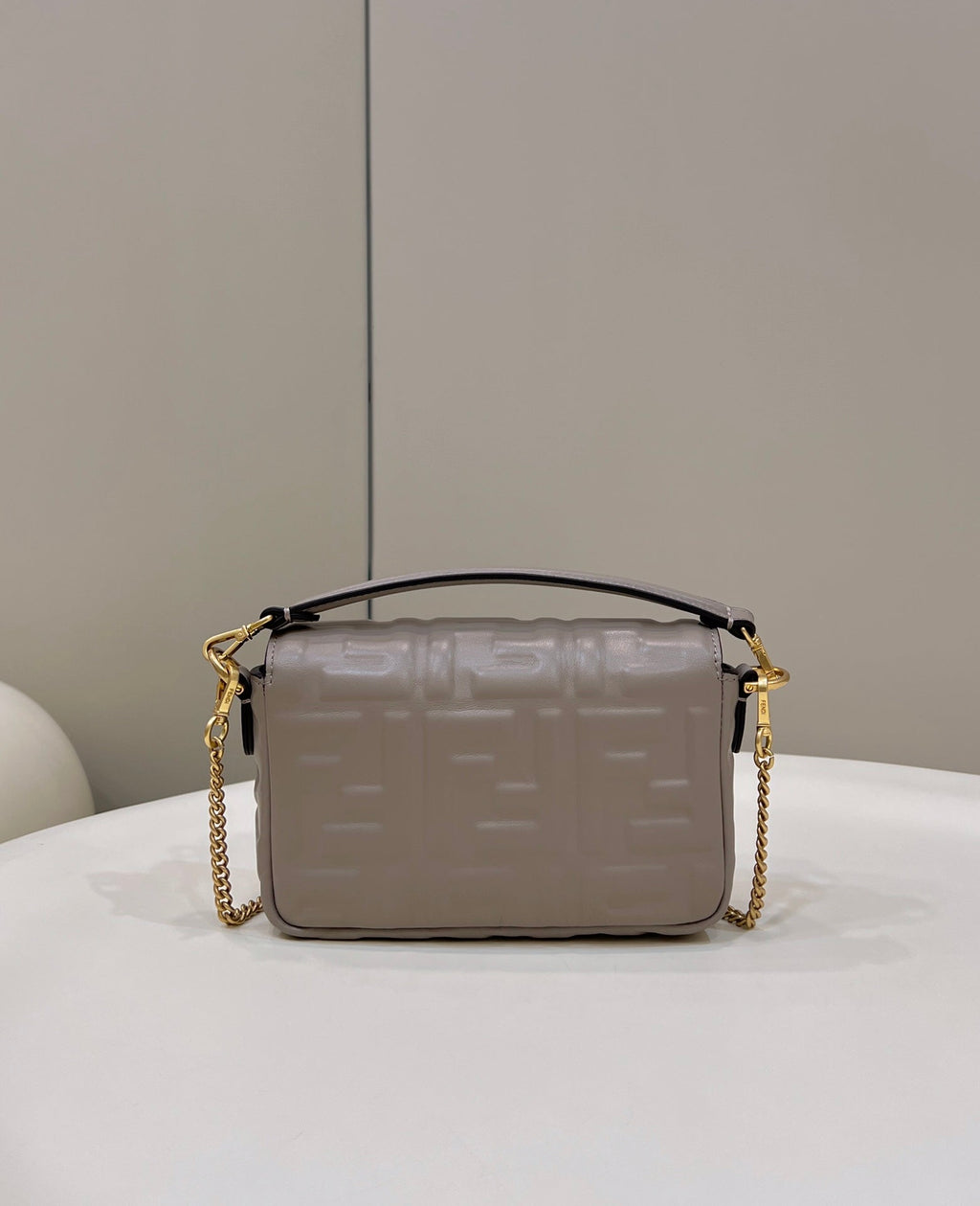 Fendi 8BS017 Baguette Mini leather bag gray - Default Title - View 2