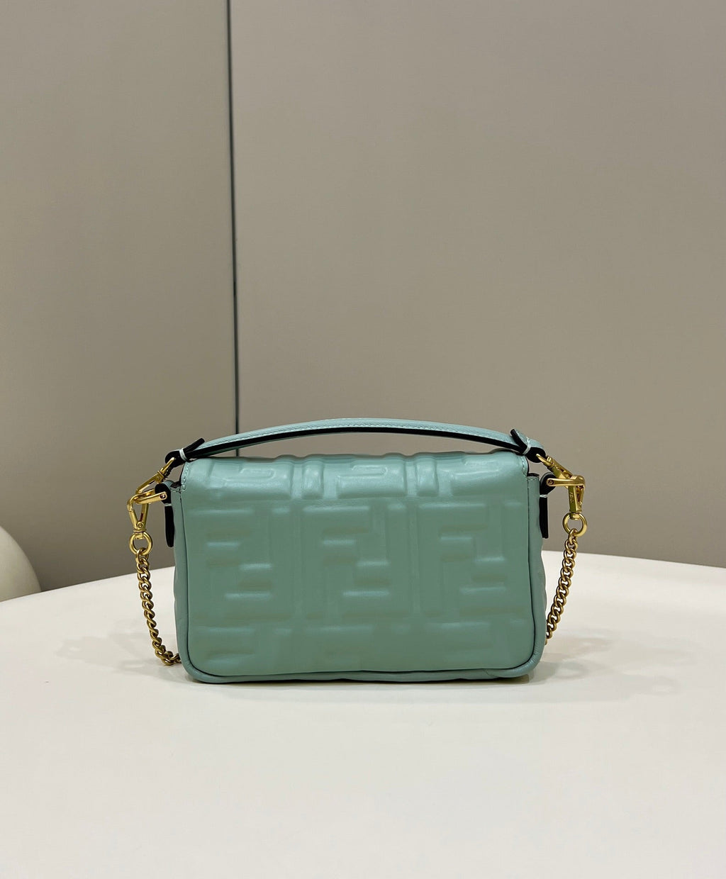 Fendi 8BS017 Baguette Mini Light green leather bag - Default Title - View 3
