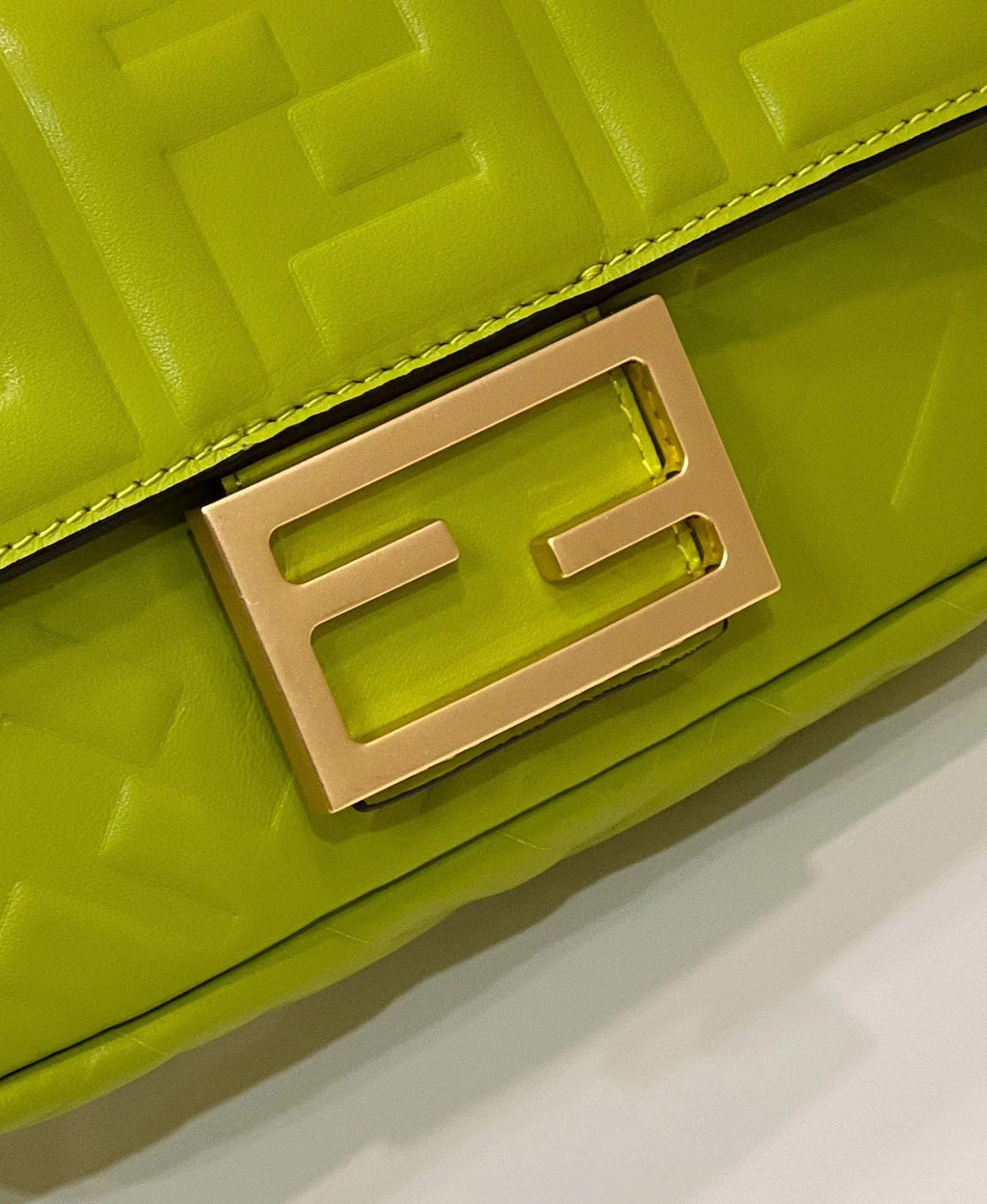 Fendi 8BS017 Baguette Mini leather bag green - Default Title - View 5