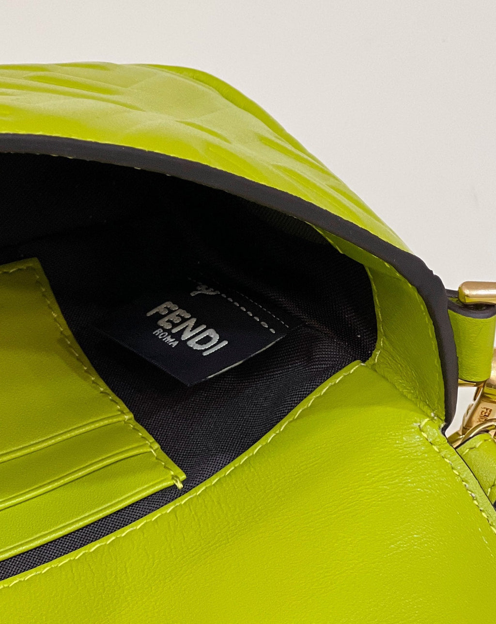 Fendi 8BS017 Baguette Mini leather bag green - Default Title - View 8