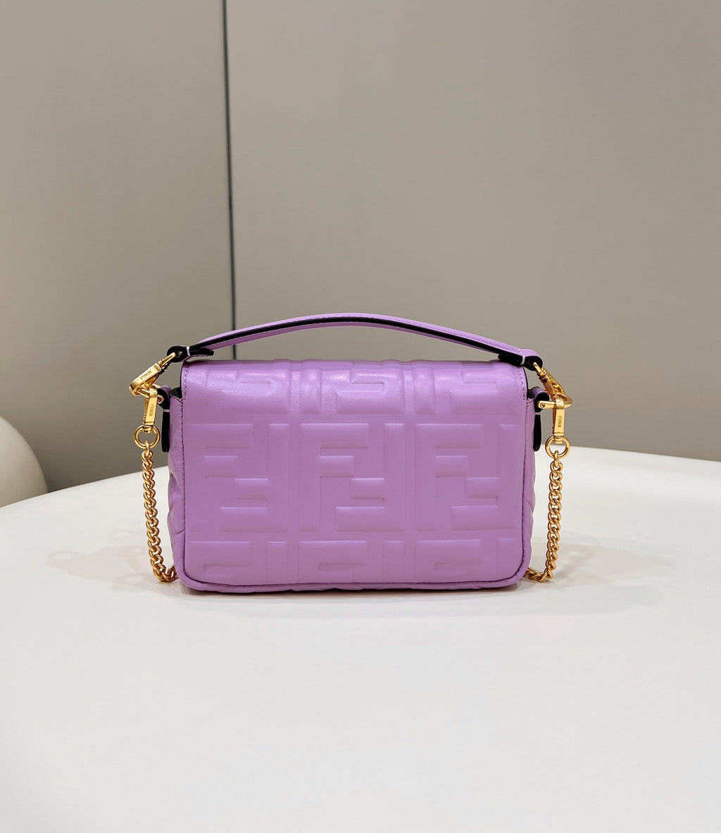 Fendi 8BS017 Baguette Mini leather bag light purple - Default Title - View 2