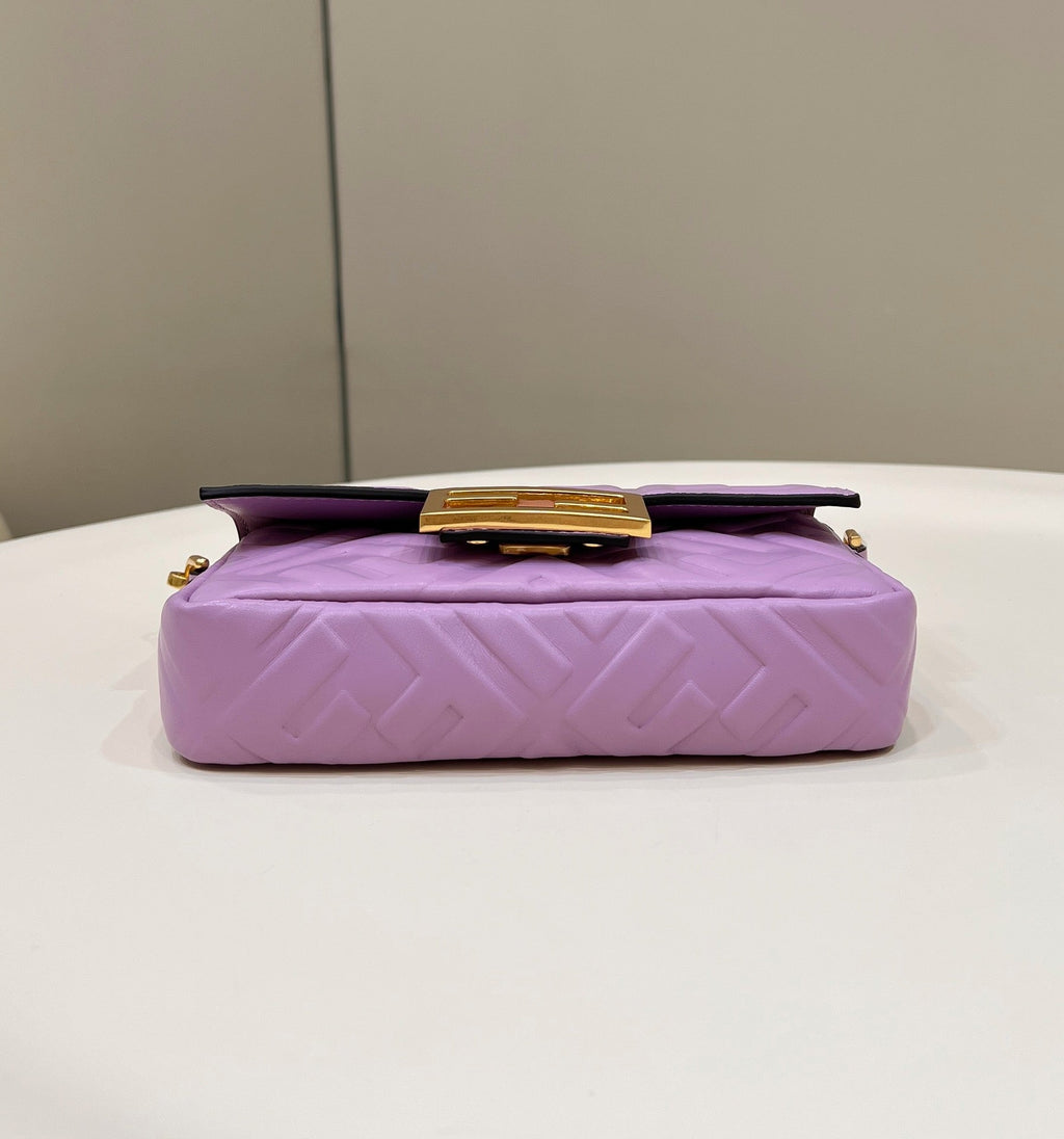 Fendi 8BS017 Baguette Mini leather bag light purple - Default Title - View 4