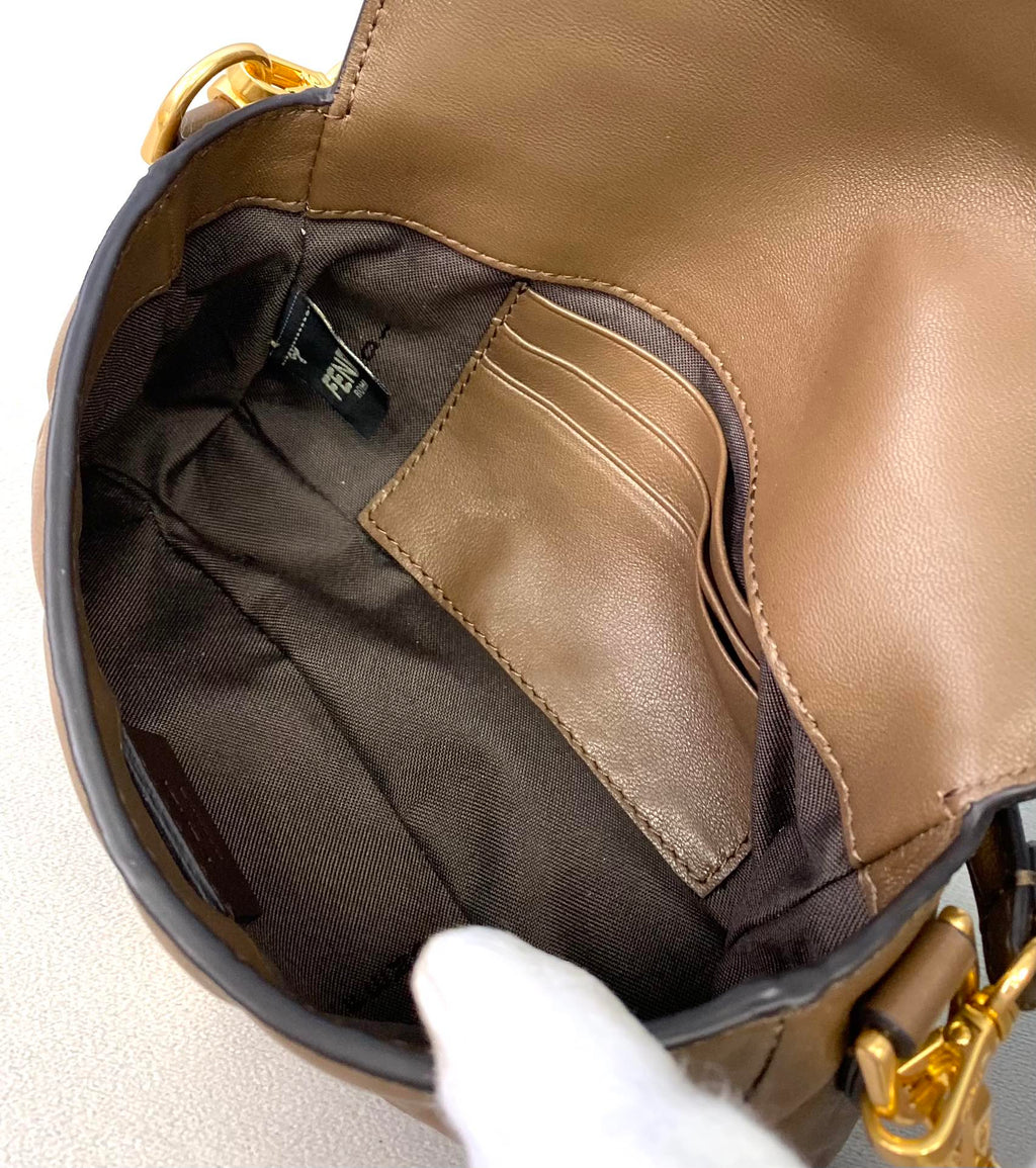 Fendi 8BS017 Baguette Mini Brown leather bag - Default Title - View 8