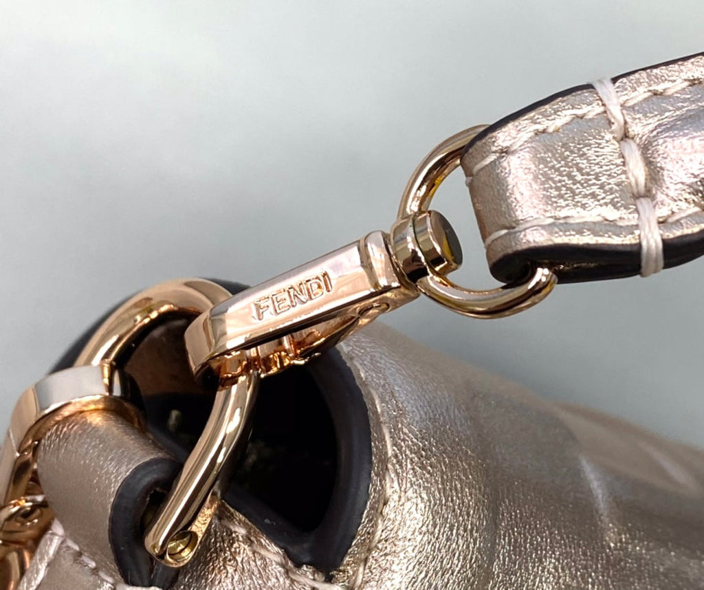 Fendi 8BS017 Baguette Mini Rose Gold leather bag - Default Title - View 5