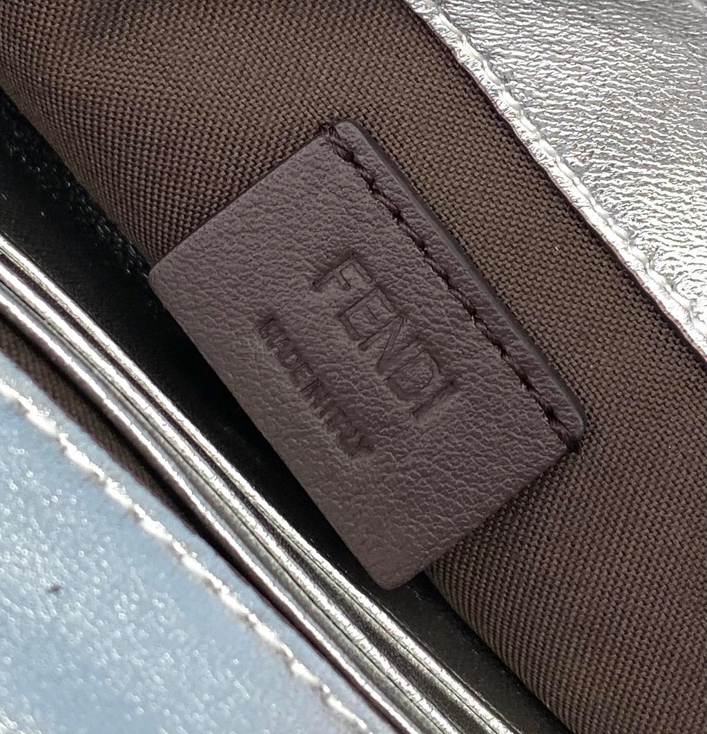 Fendi 8BS017 Baguette Mini Silver leather bag - Default Title - View 6