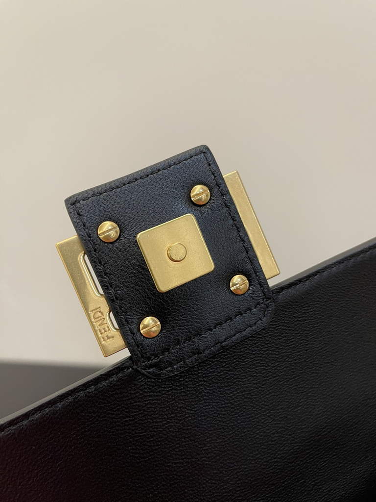 Fendi 8BS017 Baguette Mini Black leather bag - Default Title - View 6