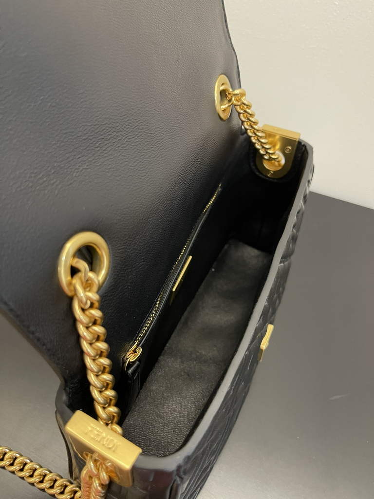 Fendi 8BS017 Baguette Mini Black leather bag - Default Title - View 8