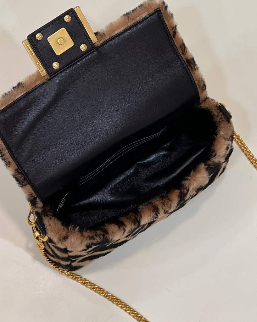 Fendi 8BS017 Baguette Mini leather bag in Brown - Default Title - View 9