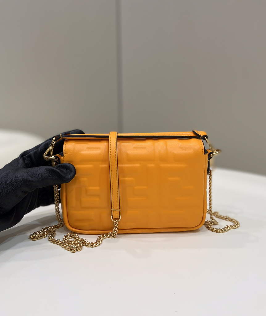 Fendi 8BS017 Baguette Mini Orange leather bag - Default Title - View 2