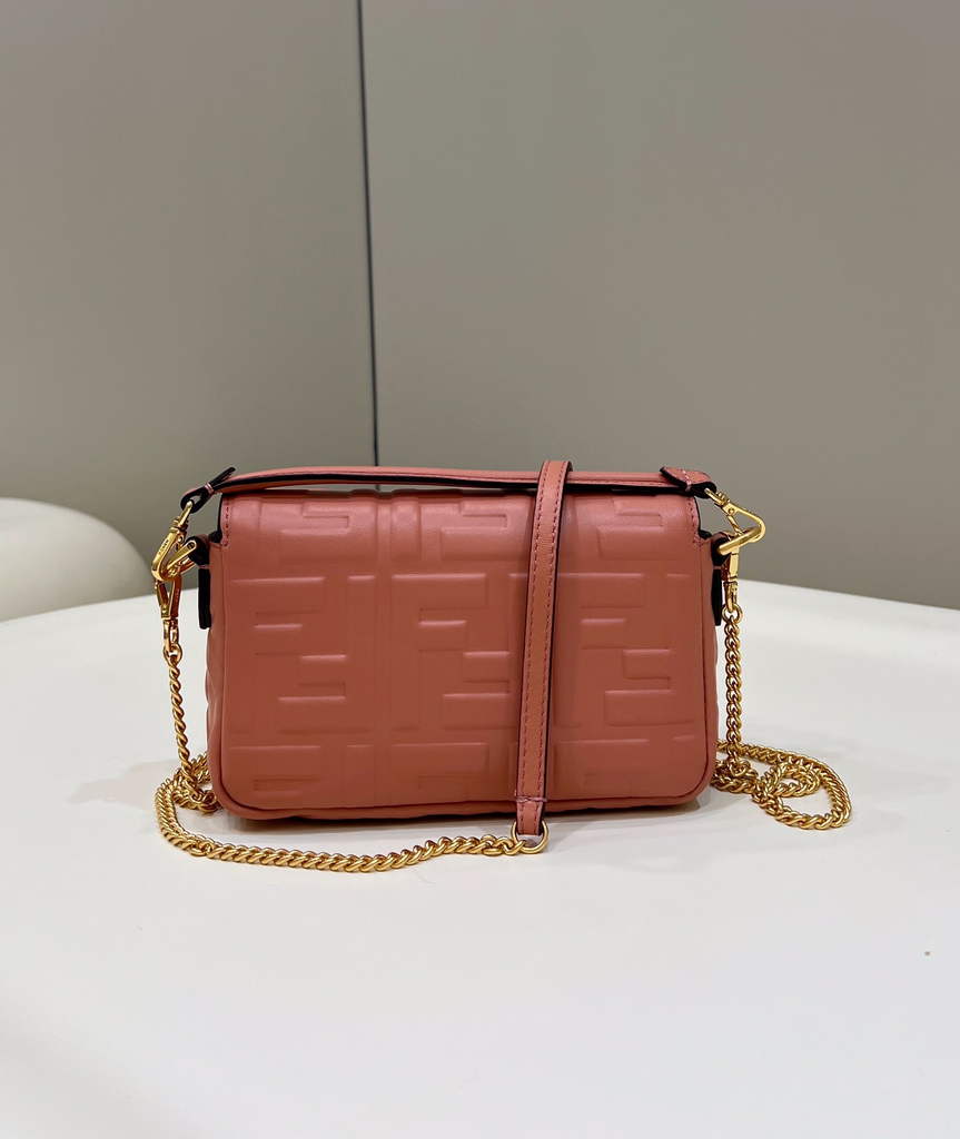 Fendi 8BS017 Baguette Mini Pink nappa leather bag - Default Title - View 2