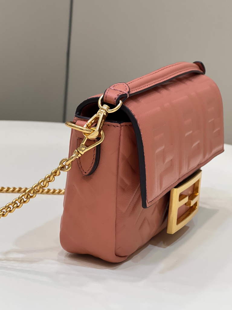 Fendi 8BS017 Baguette Mini Pink nappa leather bag - Default Title - View 4