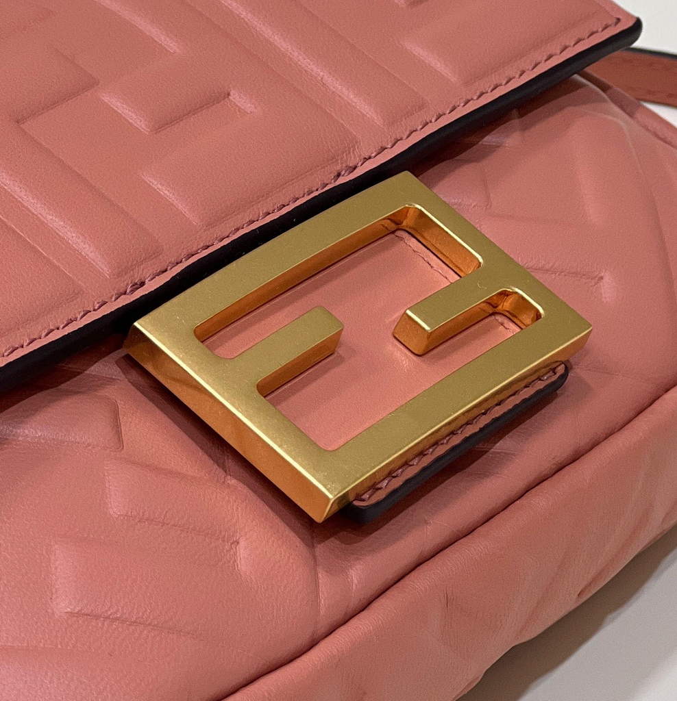 Fendi 8BS017 Baguette Mini Pink nappa leather bag - Default Title - View 5