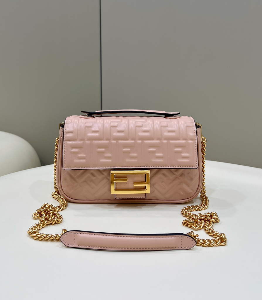 Fendi 8BS017 Baguette Mini Light Pink leather bag - Default Title - View 1