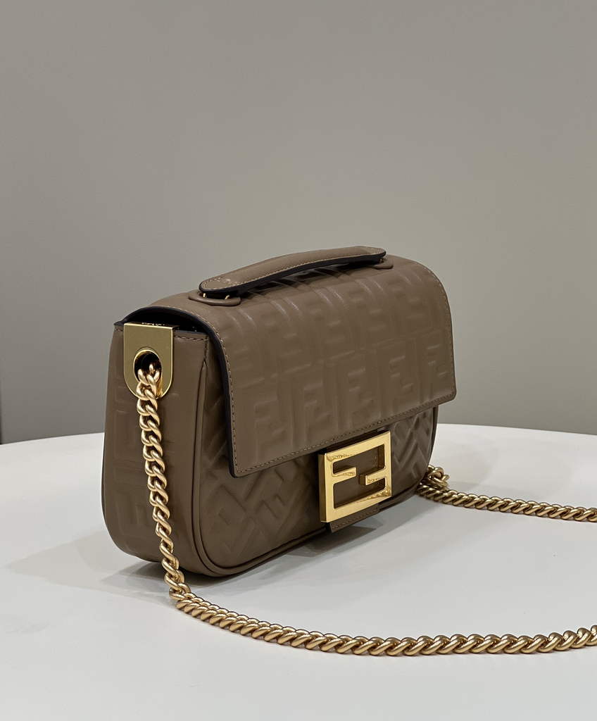 Fendi 8BS017 Baguette Mini Brown leather bag - Default Title - View 3