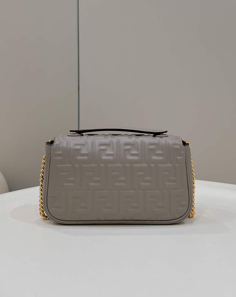 Fendi 8BS017 Baguette Mini Gray leather bag - Default Title - View 2