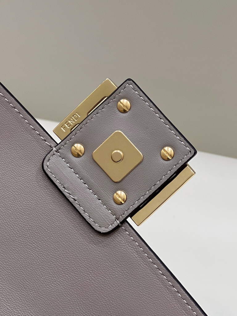 Fendi 8BS017 Baguette Mini Gray leather bag - Default Title - View 7