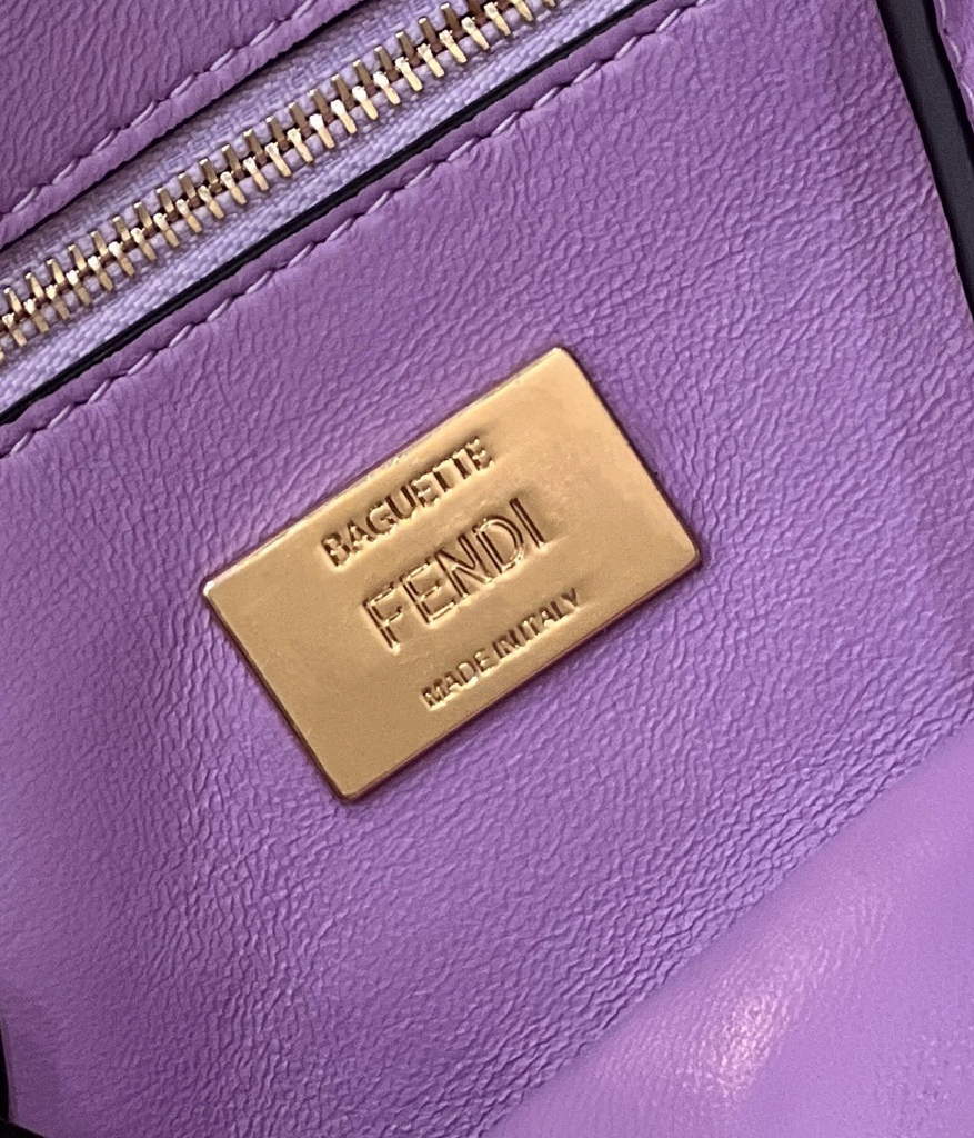 Fendi 8BS017 Baguette Mini Light Purple leather bag - Default Title - View 7