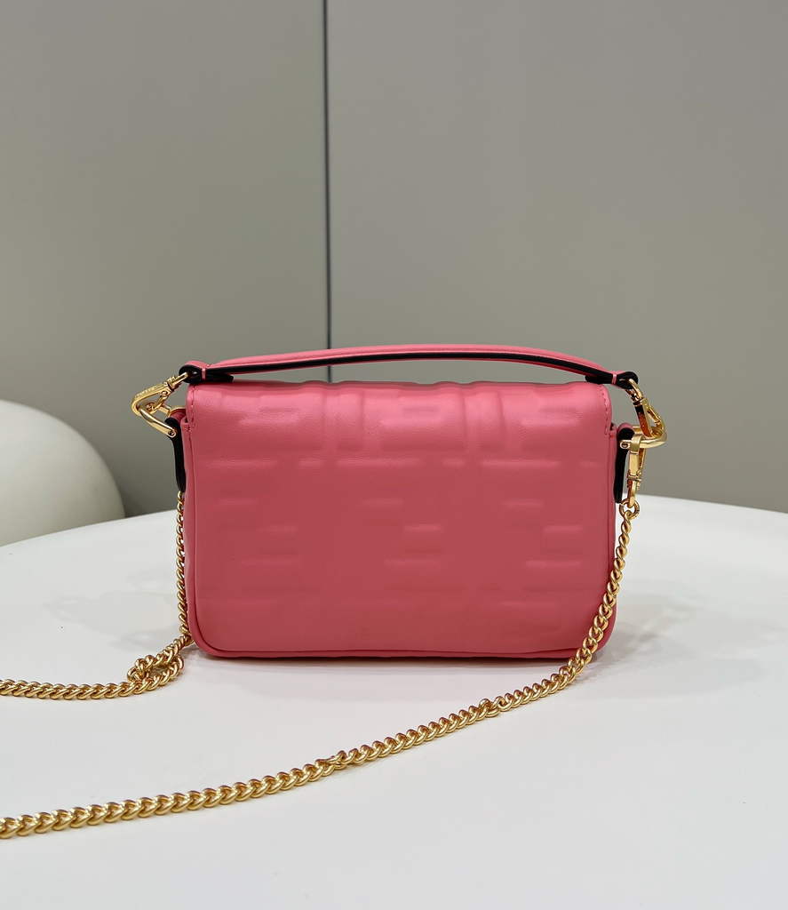 Fendi 8BS017 Baguette Mini Pink leather bag - Default Title - View 3