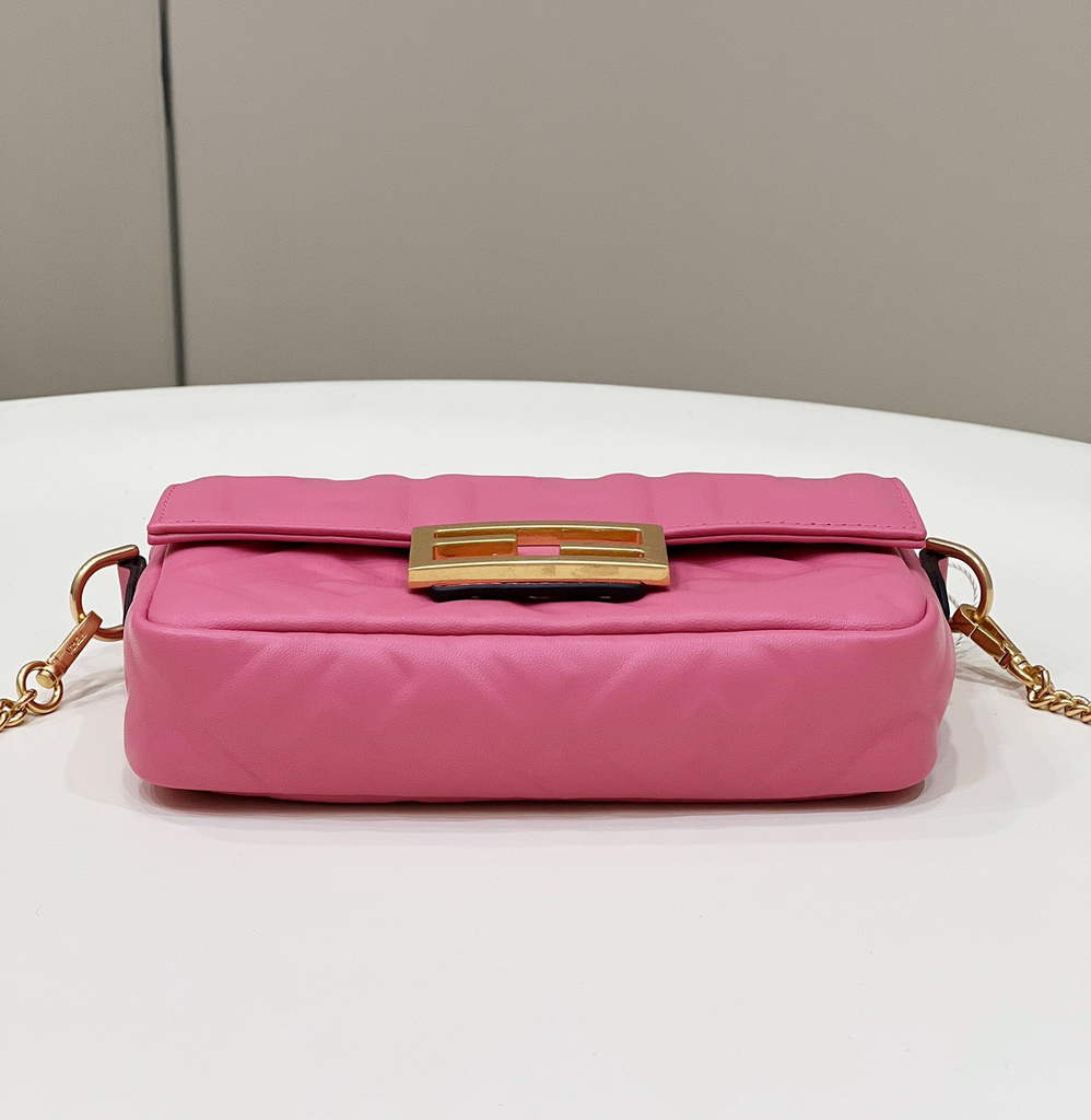 Fendi 8BS017 Baguette Mini Pink leather bag - Default Title - View 7