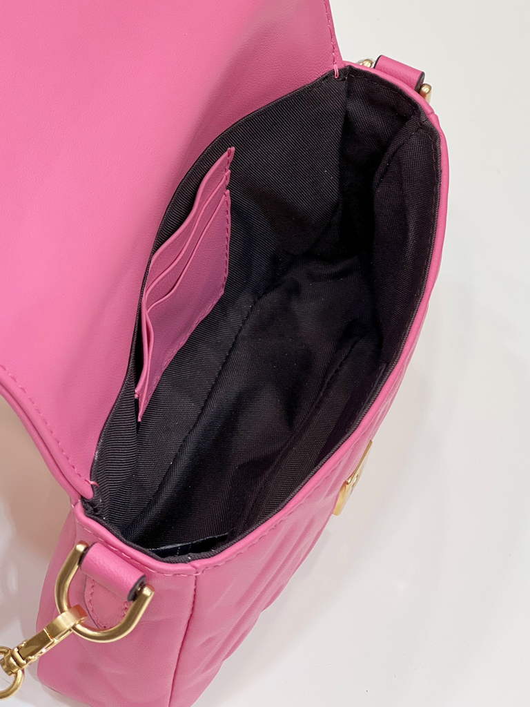 Fendi 8BS017 Baguette Mini Pink leather bag - Default Title - View 8