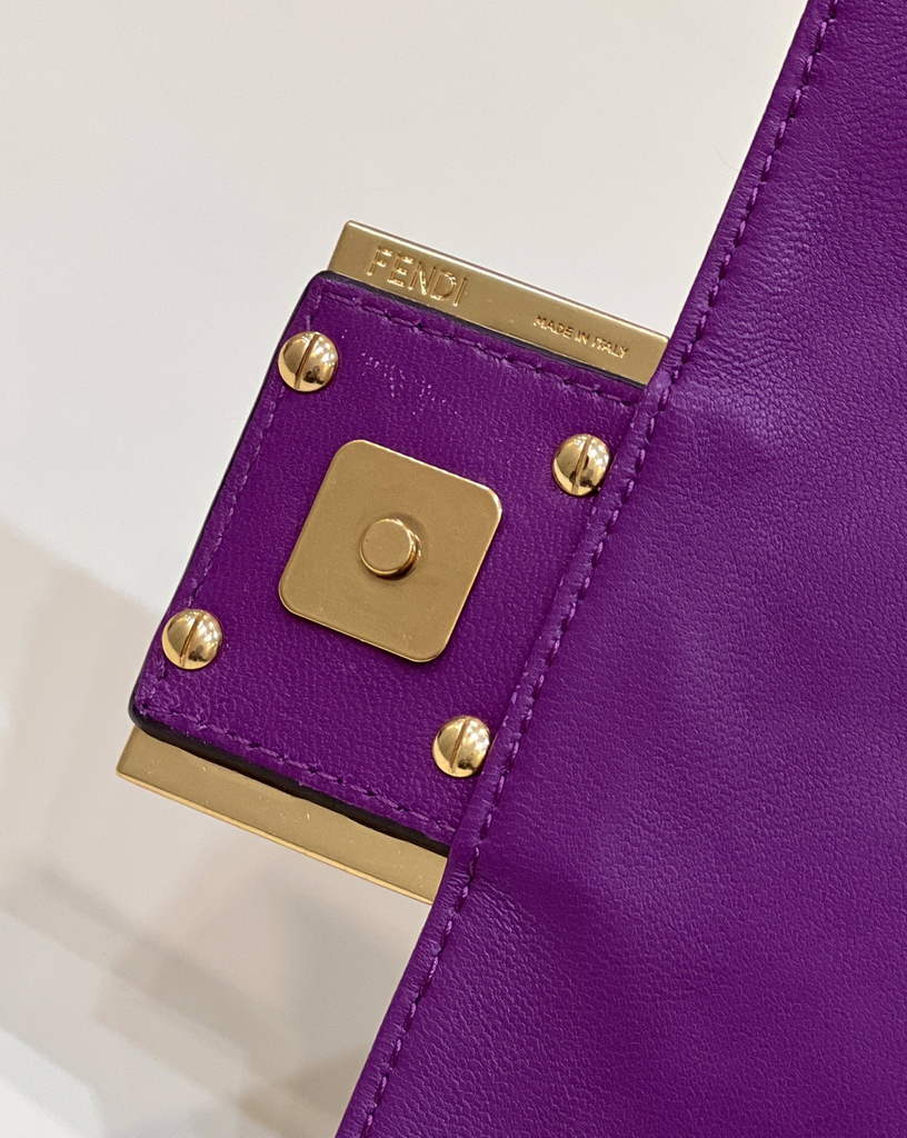 Fendi 8BS017 Baguette Mini Purple leather bag - Default Title - View 6