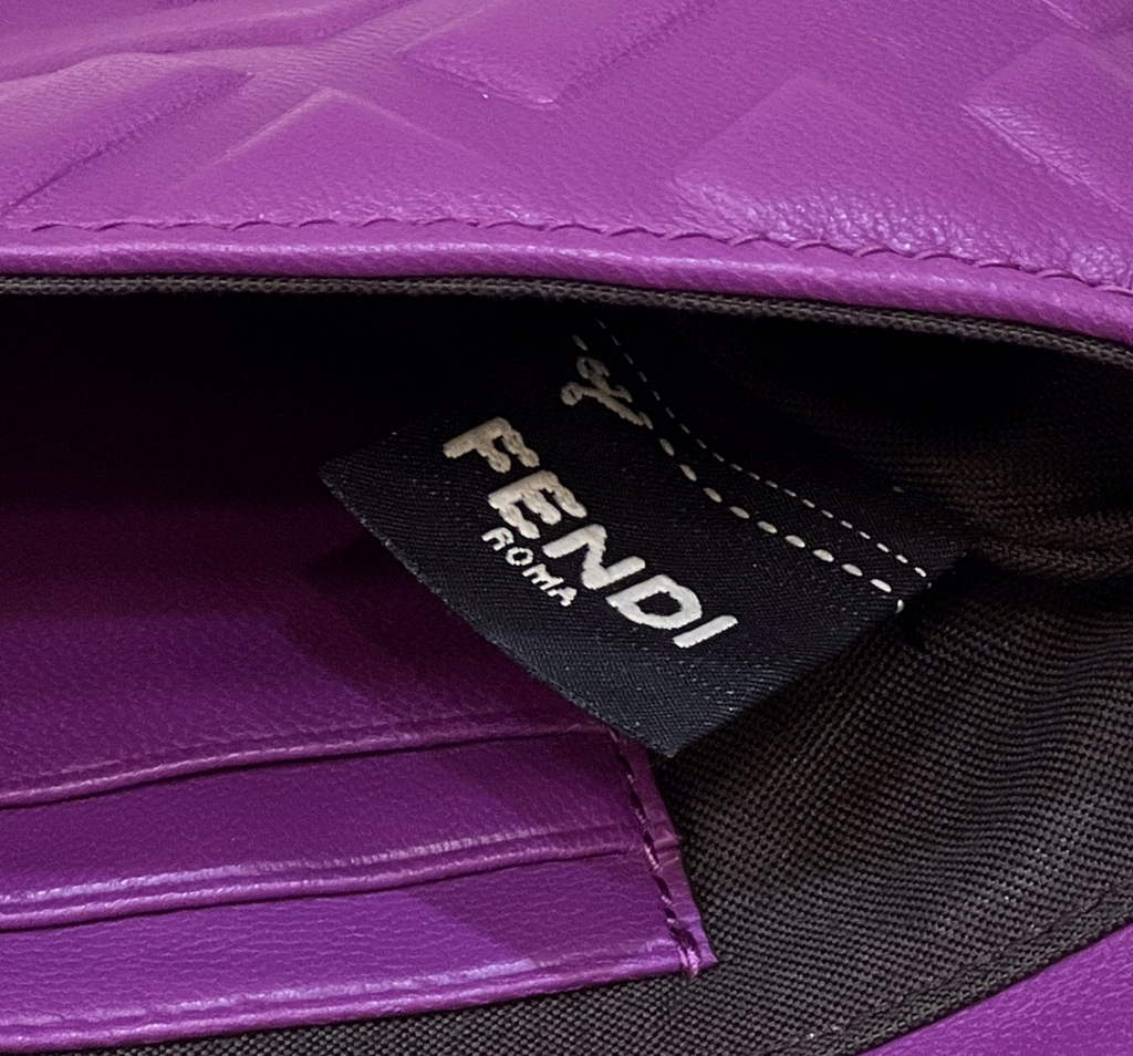 Fendi 8BS017 Baguette Mini Purple leather bag - Default Title - View 8