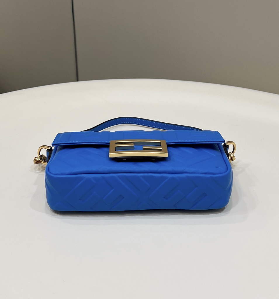 Fendi 8BS017 Baguette Mini Dark Blue leather bag - Default Title - View 3