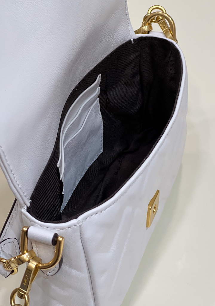 Fendi 8BS017 Baguette Mini White leather bag - Default Title - View 8
